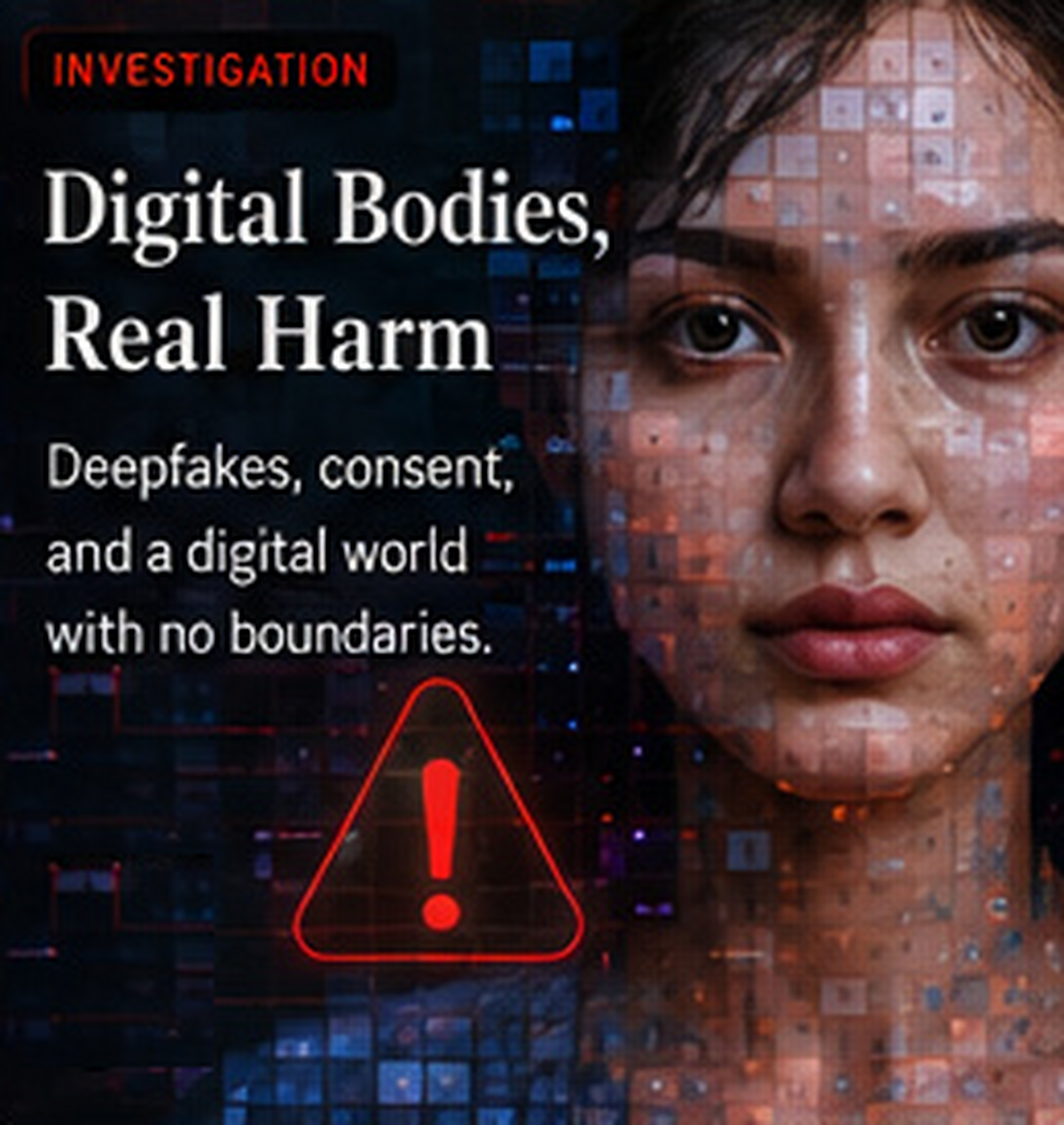 Digital Bodies, Real Harm editorial artwork