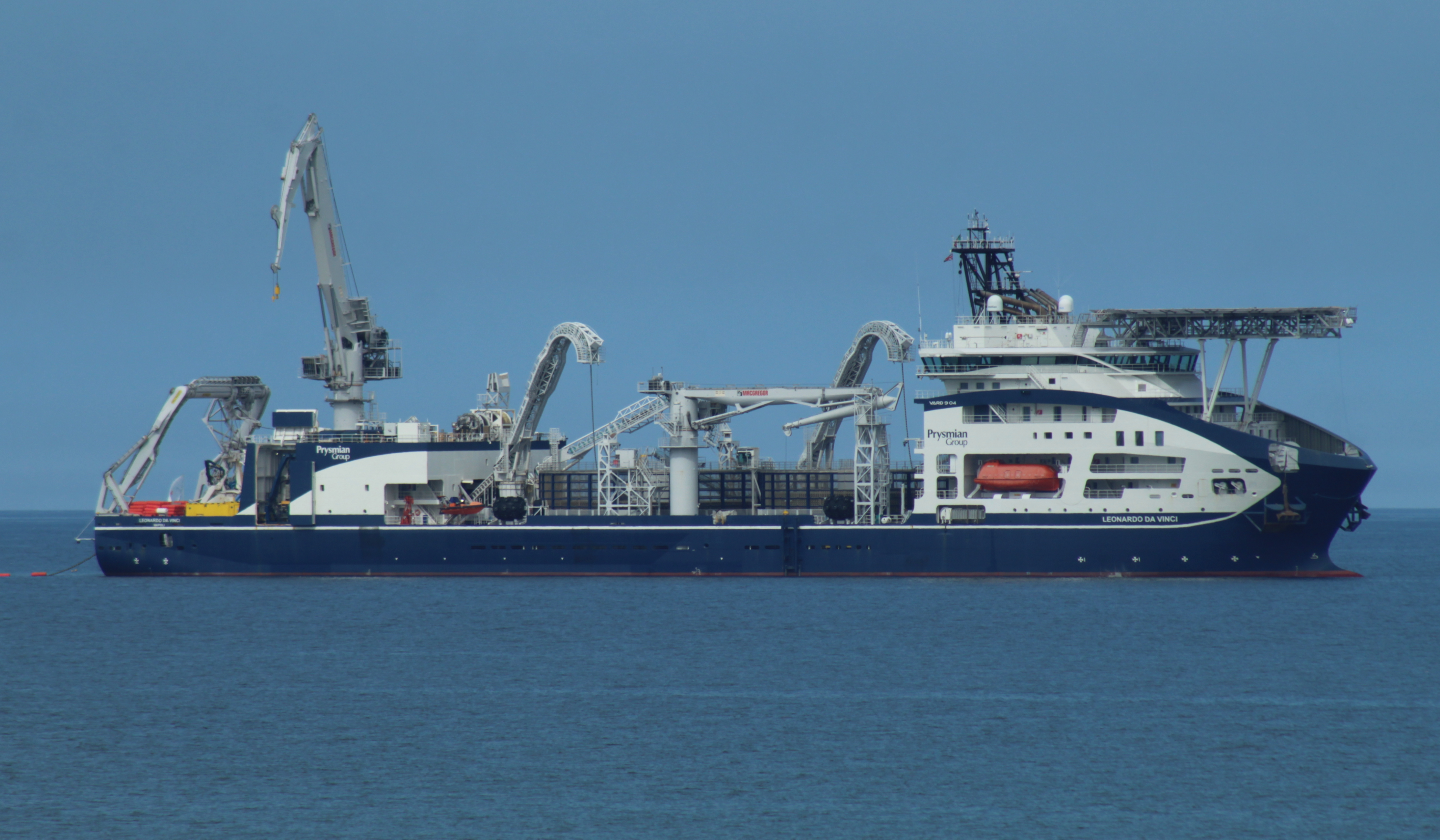 Modern subsea cable-laying vessel Leonardo da Vinci
