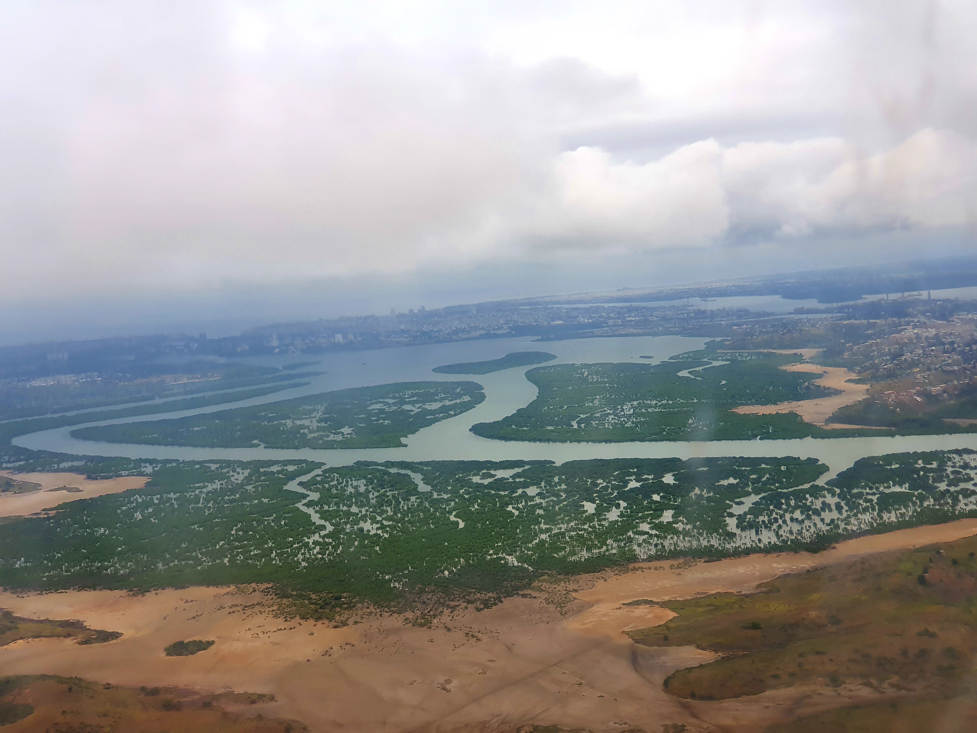 Mombasa and Tudor Creek from the air